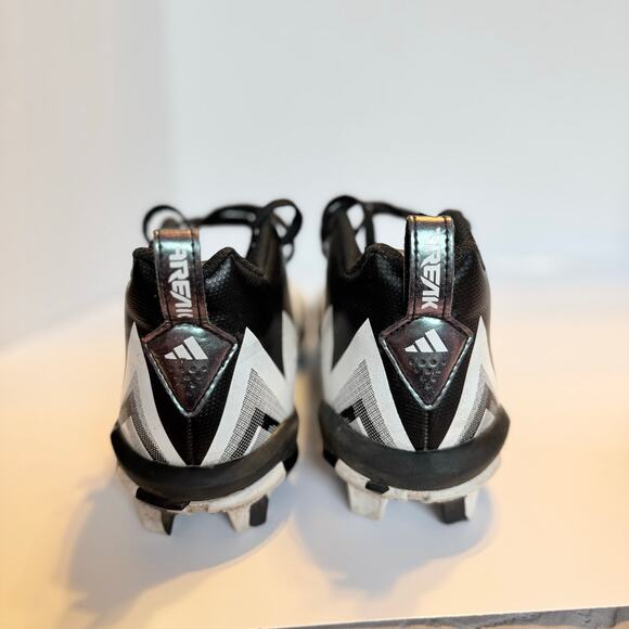 Adidas Freak Youth Football Cleats Size 4 Black White Molded Stud - Picture 9 of 15
